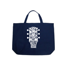 Load image into Gallery viewer, Guitar Head Music Genres  - Large Word Art Tote Bag