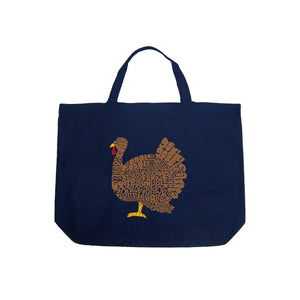 Thanksgiving - Large Word Art Tote Bag