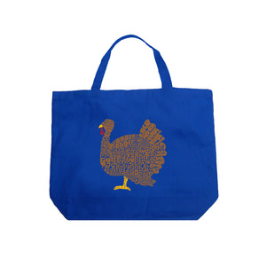 Thanksgiving - Large Word Art Tote Bag