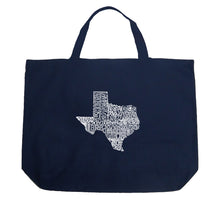 Load image into Gallery viewer, The Great State of Texas - Large Word Art Tote Bag
