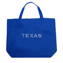 Load image into Gallery viewer, THE GREAT CITIES OF TEXAS - Large Word Art Tote Bag