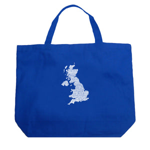 GOD SAVE THE QUEEN - Large Word Art Tote Bag