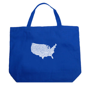THE STAR SPANGLED BANNER - Large Word Art Tote Bag