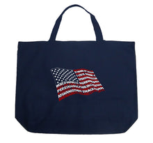 Load image into Gallery viewer, American Wars Tribute Flag - Large Word Art Tote Bag