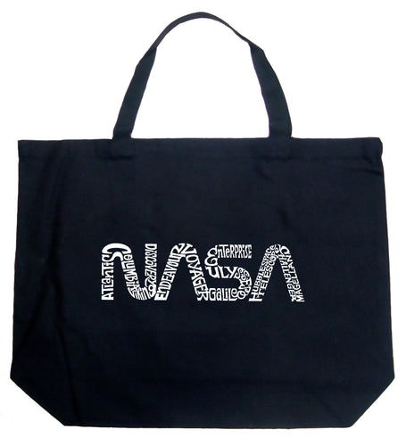 Worm Nasa - Large Word Art Tote Bag