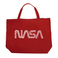 Load image into Gallery viewer, Worm Nasa - Large Word Art Tote Bag