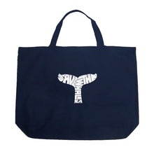 Load image into Gallery viewer, SAVE THE WHALES - Large Word Art Tote Bag