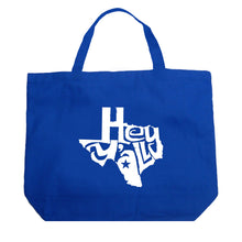 Load image into Gallery viewer, Hey Yall - Large Word Art Tote Bag