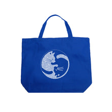 Load image into Gallery viewer, Yin Yang Cat  - Large Word Art Tote Bag