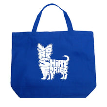 Load image into Gallery viewer, Yorkie - Large Word Art Tote Bag
