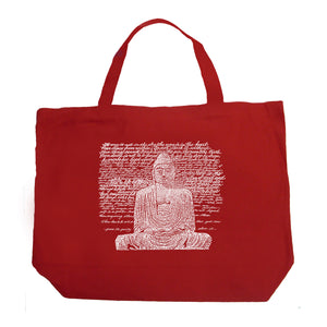 Zen Buddha - Large Word Art Tote Bag