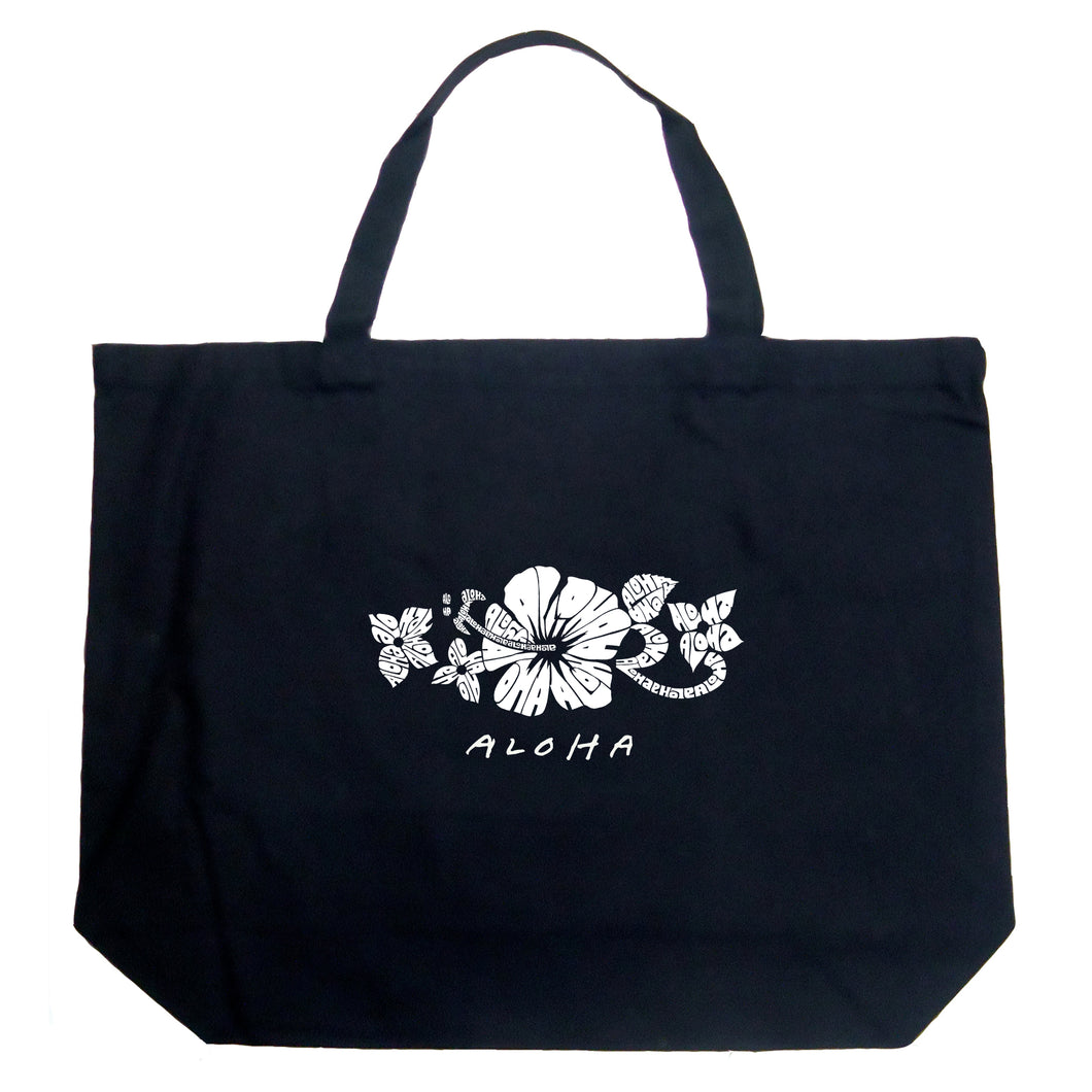 ALOHA - Large Word Art Tote Bag