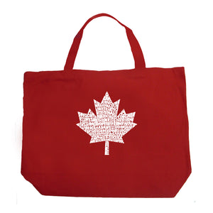 CANADIAN NATIONAL ANTHEM - Large Word Art Tote Bag
