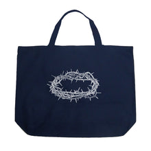 Load image into Gallery viewer, CROWN OF THORNS - Large Word Art Tote Bag