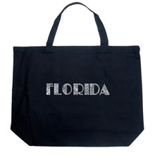 Load image into Gallery viewer, POPULAR CITIES IN FLORIDA - Large Word Art Tote Bag