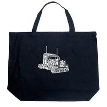 Load image into Gallery viewer, KEEP ON TRUCKIN&#39; - Large Word Art Tote Bag