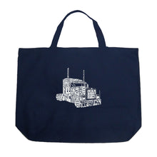 Load image into Gallery viewer, KEEP ON TRUCKIN&#39; - Large Word Art Tote Bag