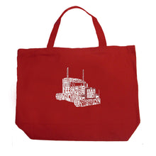 Load image into Gallery viewer, KEEP ON TRUCKIN&#39; - Large Word Art Tote Bag