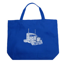 Load image into Gallery viewer, KEEP ON TRUCKIN&#39; - Large Word Art Tote Bag