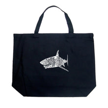 Load image into Gallery viewer, SPECIES OF SHARK - Large Word Art Tote Bag