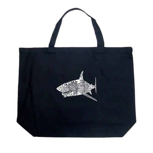 SPECIES OF SHARK - Large Word Art Tote Bag