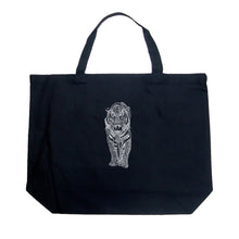 Load image into Gallery viewer, TIGER - Large Word Art Tote Bag