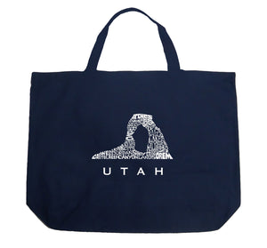 Utah - Large Word Art Tote Bag