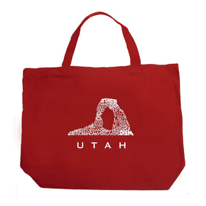 Utah - Large Word Art Tote Bag