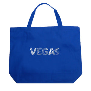 VEGAS - Large Word Art Tote Bag