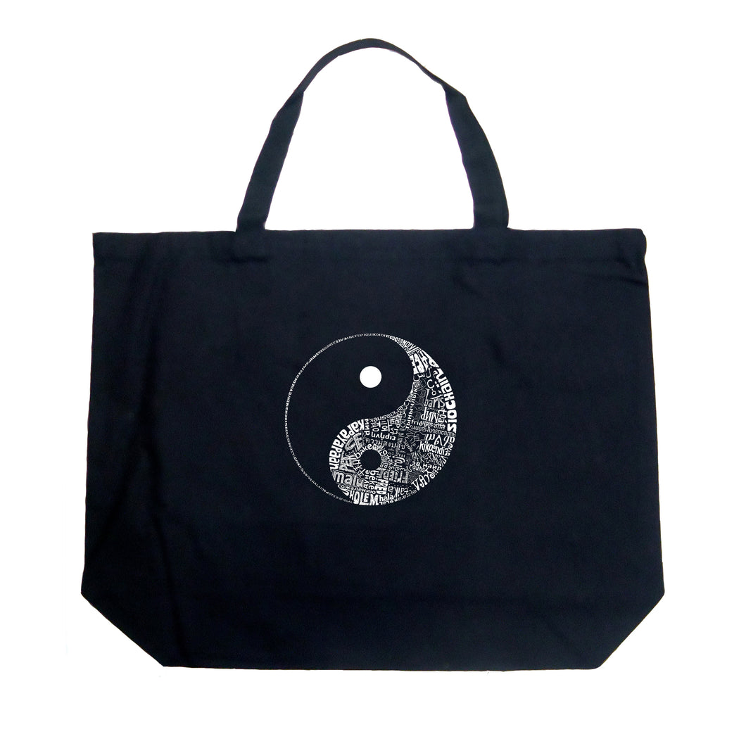 YIN YANG - Large Word Art Tote Bag