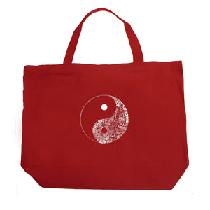 YIN YANG - Large Word Art Tote Bag