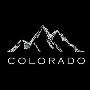 Colorado Ski Towns  - Men's Raglan Baseball Word Art T-Shirt