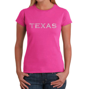 THE GREAT CITIES OF TEXAS - Women's Word Art T-Shirt