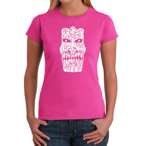 TIKI BIG KAHUNA - Women's Word Art T-Shirt