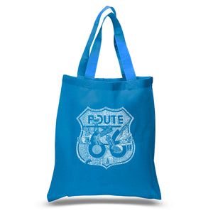 Stops Along Route 66 - Small Word Art Tote Bag