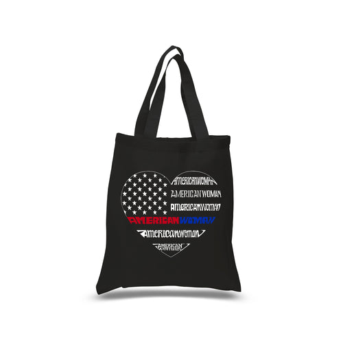 American Woman  - Small Word Art Tote Bag