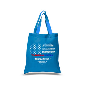 American Woman  - Small Word Art Tote Bag