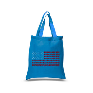 USA Flag  - Small Word Art Tote Bag