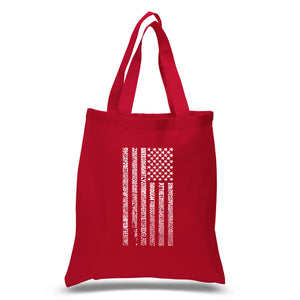 National Anthem Flag - Small Word Art Tote Bag