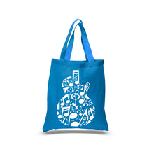 Load image into Gallery viewer, Music Notes Guitar - Small Word Art Tote Bag
