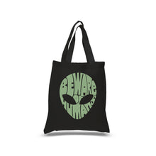 Load image into Gallery viewer, Beware of Humans  - Small Word Art Tote Bag