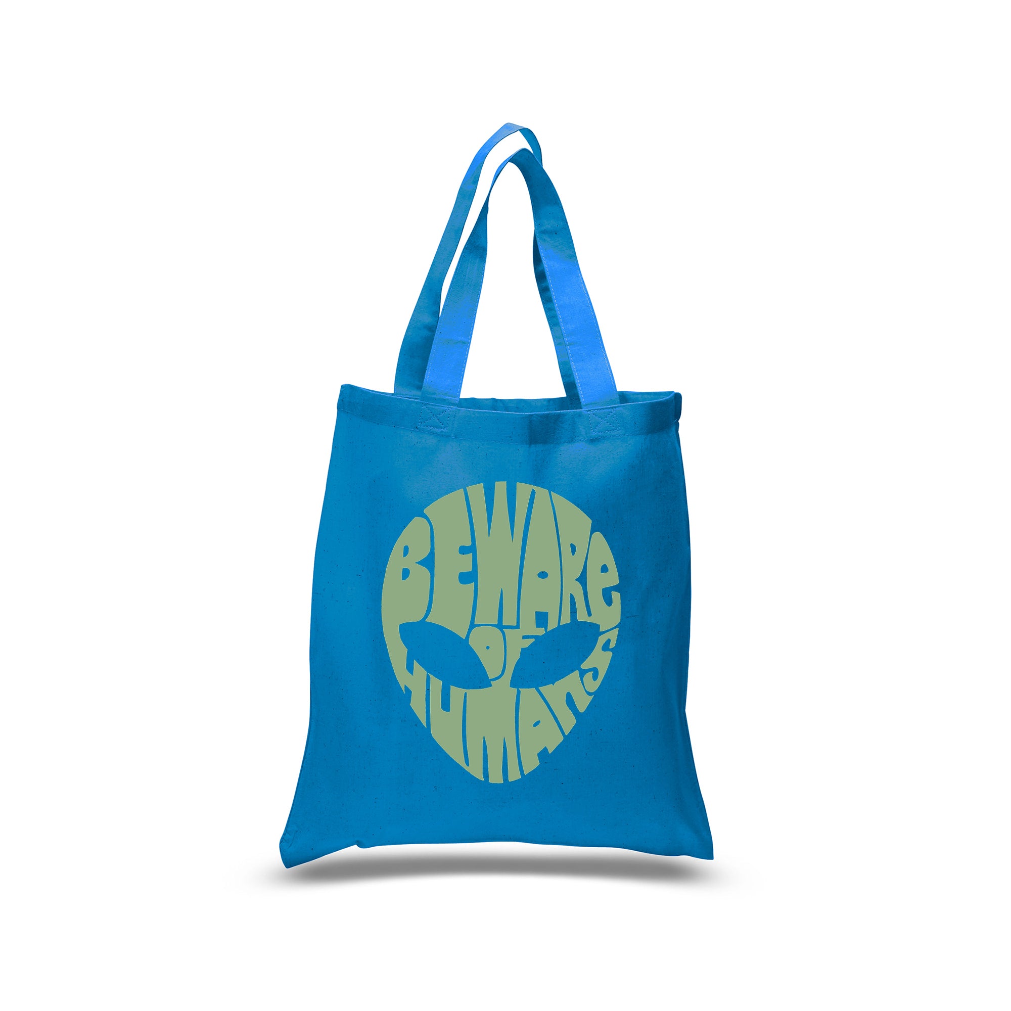 Load image into Gallery viewer, Beware of Humans - Small Word Art Tote Bag