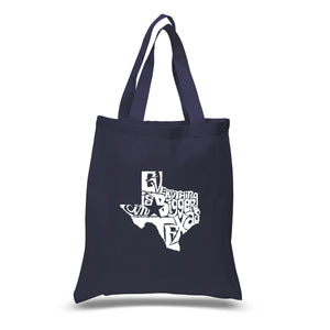 Everything is Bigger in Texas - Small Word Art Tote Bag