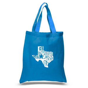 Everything is Bigger in Texas - Small Word Art Tote Bag