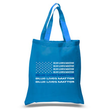 Load image into Gallery viewer, Blue Lives Matter - Small Word Art Tote Bag