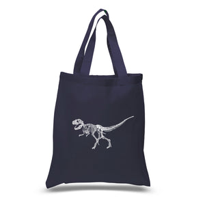 Dinosaur TRex Skeleton - Small Word Art Tote Bag