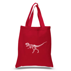 Dinosaur TRex Skeleton - Small Word Art Tote Bag