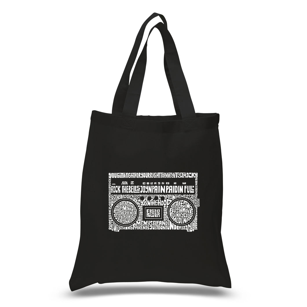 Greatest Rap Hits of The 1980's - Small Word Art Tote Bag