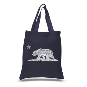 California Bear - Small Word Art Tote Bag