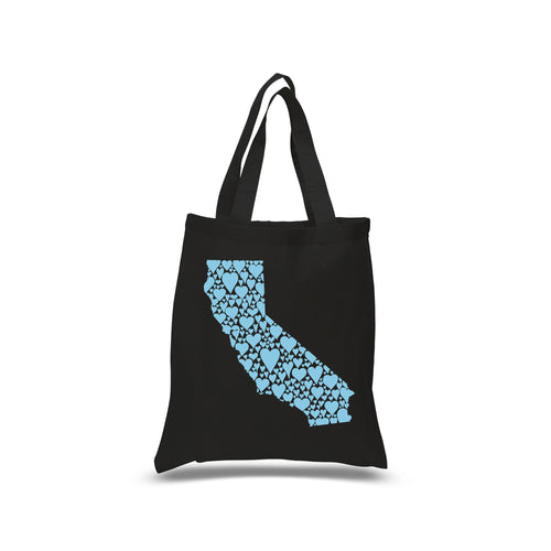 California Hearts  - Small Word Art Tote Bag